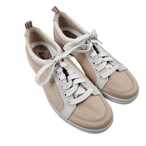 Keds Womens Casual Sneakers Size 7 Beige Canvas Arch Support Comfort Shoes